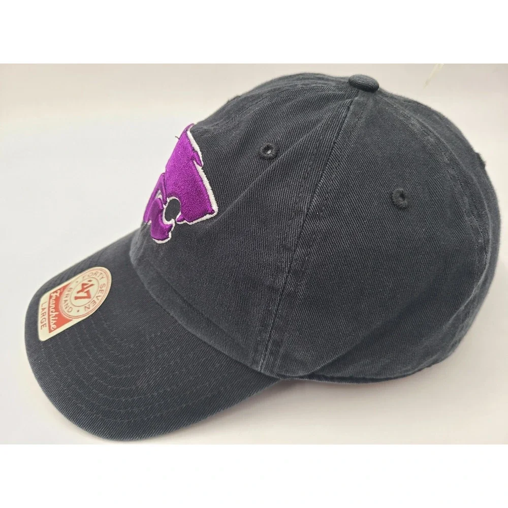 Kansas State University Wildcats 47 Brand Franchise Fitted‎ L Hat Cap NCAA Black